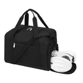 Apenze 803173462183 Small Gym Bag 14 Inch Lightweight 14inch With Shoe Compartment Black