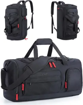 Bm0102032an001-xp-fin Bagsmart Gym Bag For Women And Men 35l Sports Travel Duffel 35l-medium Black