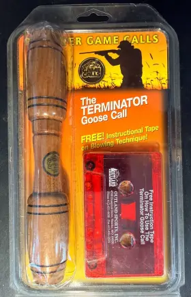Big River 017435001700 Vintage 7.5 Inch Wood Game Calls Goose Call The Terminator With Tape New Big River 017435001700 Vintage 7.5 Inch Wood Game Calls Goose Call The Terminator With Tape New