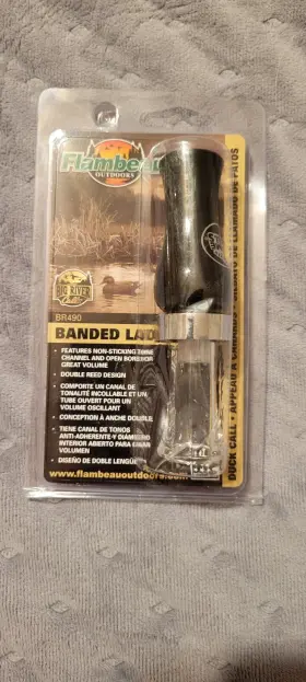 Br490 Big River - Banded Lady Polycarbonate Double Reed Mallard Duck Call