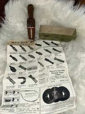 Gw-1125 Black Duck Game Call In Box With Pamphlet Good Condition