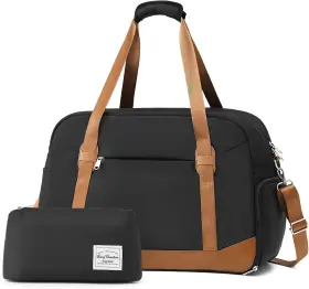 Lv400012aaa Brand Long Vacation Womens Travel Duffel Bag With 21 Inch Black&brown Lv400012aaa Brand Long Vacation Womens Travel Duffel Bag With 21 Inch Black&brown