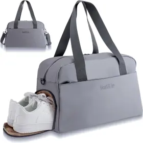 Mo002 Brand Monsiiline Gym Bag For Women Men With Shoe Compartment Waterproof Small Duffle Gray Mo002 Brand Monsiiline Gym Bag For Women Men With Shoe Compartment Waterproof Small Duffle Gray