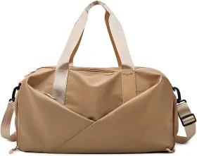 Lb1453 Brand Trendy Tandi Duffle Bag Gym For Women Separate Shoes Small Walnut