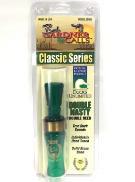 Buck Gardner 021291080632 Double Nasty Dbl Reed Duck Call Ducks Unlimited Solid Brass Band Buck Gardner 021291080632 Double Nasty Dbl Reed Duck Call Ducks Unlimited Solid Brass Band