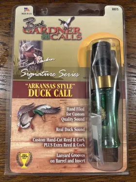 08075 Buck Gardner New Arkansas Style Duck Call Hand Filed Hand-cut Single Reed And Cork