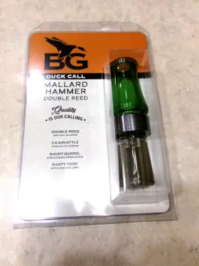 Buck Gardner 639287443707 Mallard Hammer Double Reed - Polycarbonate Call New