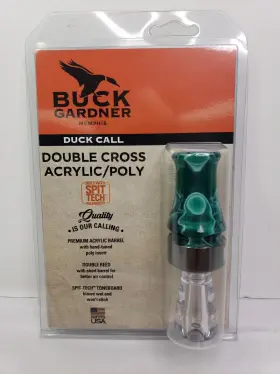Buck Gardner 639287554465 Duck Call Double Cross Reed Made In Usa New