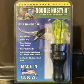Buck Gardner 709287101782 New Double Nasty Ii Duck Call Black And Green Reed Full Range Extra Raspy