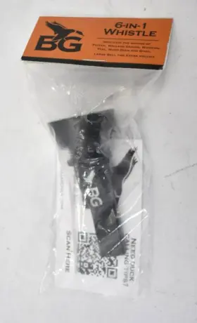 Pt-101 Buck Gardner Pt-01 Lightweight Duck Whistle 6 In 1 Pintail/quail Black