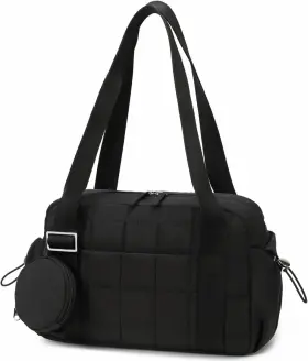 Y2026 Camtop Mini Gym Bag For Women Small Tote Puffy Quilted Sports Black