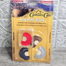 70186 Carltons Calls Hunters Specialties Alumni 4 Pack Aluminum Diaphragm Elk Reeds 70186 Carltons Calls Hunters Specialties Alumni 4 Pack Aluminum Diaphragm Elk Reeds