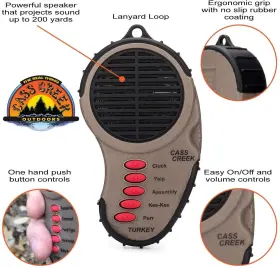 Cass Creek 730707342904 Ergo Electronic Turkey Call Compact Hunting Caller Authentic Digital
