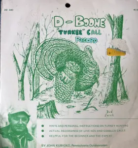 Db-500 D-boone Turkey Turkee Call Record 45 Rpm John Kubicko Gobbler Hunting Rare P6 Db-500 D-boone Turkey Turkee Call Record 45 Rpm John Kubicko Gobbler Hunting Rare P6