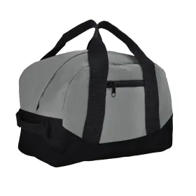 Dalix 812822026089 12 Inch Mini Two Tone Duffle Bag In Gray And Black Small