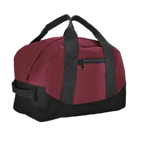 Df-002-maroon Dalix 12ftft Mini Two Tone Duffle Bag Maroon 12 Inches X 8
