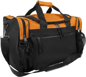 Df-054-orange Dalix 17 Inch Duffle Bag Dual Front Mesh Pockets Black Gold Gray Medium Orange Df-054-orange Dalix 17 Inch Duffle Bag Dual Front Mesh Pockets Black Gold Gray Medium Orange