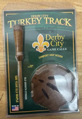 Derby City 022099569664 Turkey Track - Maple Friction Call Old Growth Striker New Derby City 022099569664 Turkey Track - Maple Friction Call Old Growth Striker New