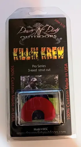 3-reed Downndirty Outdoors 748252900807 Down Ftn Dirty Killin Krew Strut Cut Diaphragm Turkey Call 3-reed Downndirty Outdoors 748252900807 Down Ftn Dirty Killin Krew Strut Cut Diaphragm Turkey Call