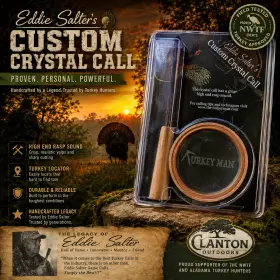 P-0002 Eddie Salters 680243775127 Custom Crystal Call Inch Turkey Man Product # New Rare Find P-0002 Eddie Salters 680243775127 Custom Crystal Call Inch Turkey Man Product # New Rare Find