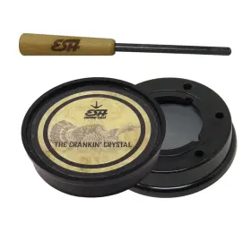 Esh B08t1t4pym Crankin Crystal Double-sided Turkey Pot Call Dymondwood Striker Glass Slate