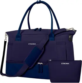 Ydb011 Etronik Weekender Bags For Women Canvas Travel Bag 2 Pcs Set With Usb Ydb011 Etronik Weekender Bags For Women Canvas Travel Bag 2 Pcs Set With Usb
