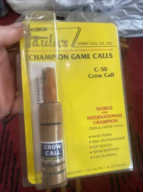 Faulks Game Calls 696539263094 Vintage Walnut Crow Call C-50 Brown