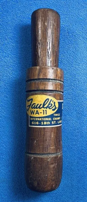 Wa-11 Faulks Vintage Duck Call Twice International Champ St Lake Charles La