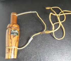 Zhg-15 Faulks Vintage 80s Wood Canadian Goose Call Lake Charles La Tiger Stripe Zhg-15 Faulks Vintage 80s Wood Canadian Goose Call Lake Charles La Tiger Stripe