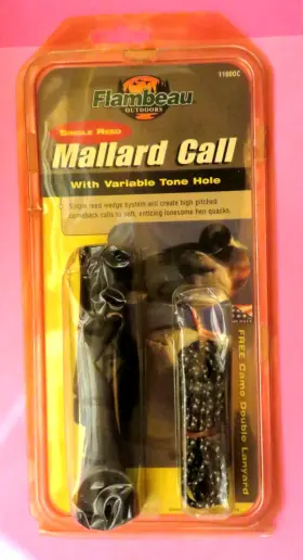 Flambeau 071617911003 Mallard Duck Call 1100dc Sing Reed Variable Tone Hole With Lanyard