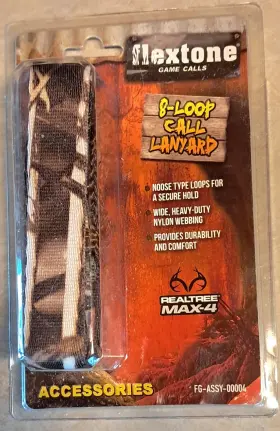 Fg-assy-00004 Flextone 8-loop Duck Or Goose Call Lanyard Realtree Max-4
