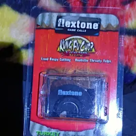 Fg-turk-00022 Flextone Kung Fu Chop Turkey Mouth Call Black Latex Loud Raspy Realistic Yelps