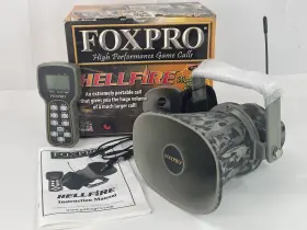 Hf1-skull Foxpro Hellfire Predator Call Electronic Battery Op With Remote Tested Working