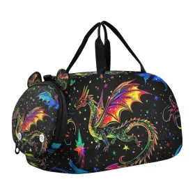 Glaphy G435905350p1131c1200s2812 Dragons And Stars Magic Sports Duffle Bag For Teens Girls Multicolor