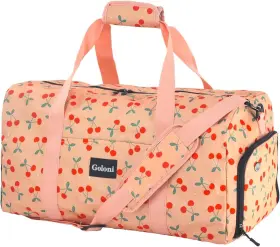 Go22002 Goloni Cute Duffle Bag For Women Gym With Shoe Compartment Cherry