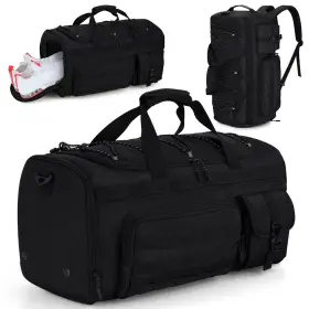0517 Gonex 45l Duffel Bag For Men 3 In 1 Convertible 56.5 X 28 27 Cm Black 0517 Gonex 45l Duffel Bag For Men 3 In 1 Convertible 56.5 X 28 27 Cm Black