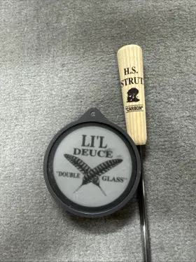 00874 H.s. Strut H.s.strut Li L Deuce Double Glass Turkey Hunting Call With Carbon Striker