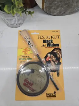 00888 H.s. Strut Black Widow Turkey Friction Call Double Sided With Carbon Striker 00888 H.s. Strut Black Widow Turkey Friction Call Double Sided With Carbon Striker