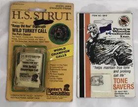 H.s. Strut 021291008162 Vintage Hs Wild Turkey Call Raspy Old Hen Diaphragm 0816 And Tone Saver Nos H.s. Strut 021291008162 Vintage Hs Wild Turkey Call Raspy Old Hen Diaphragm 0816 And Tone Saver Nos