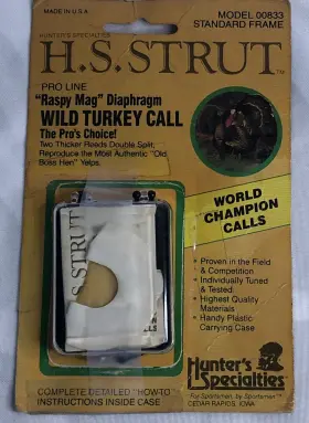 00883 H.s. Strut 021291008339 Vintage Hs Wild Turkey Call Raspy Mag Diaphragm Usa Nos 00883 H.s. Strut 021291008339 Vintage Hs Wild Turkey Call Raspy Mag Diaphragm Usa Nos