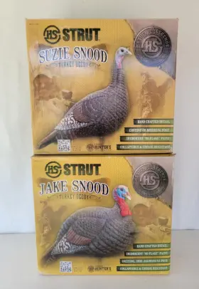 H.s. Strut 021291076000 2 Hs Suzie And Jake Snood Turkey Decoys - Hand Crafted Detail H.s. Strut 021291076000 2 Hs Suzie And Jake Snood Turkey Decoys - Hand Crafted Detail