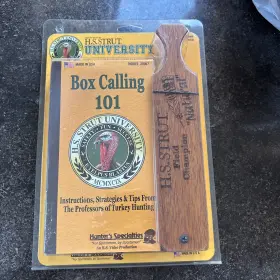 06860 H.s. Strut Field Champion Natural Wild Turkey Box Call Silencer Plus With Vhs New