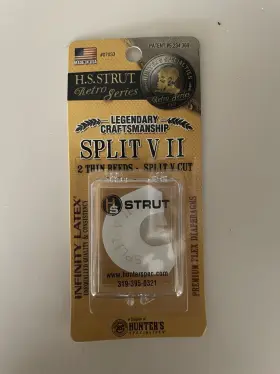 07033 H.s. Strut Split V Ii Mouth Call Turkey Hunting White Infinity Latex 2 Reeds 07033 H.s. Strut Split V Ii Mouth Call Turkey Hunting White Infinity Latex 2 Reeds