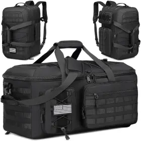 Hbl01ma Hamboly 50l Gym Bags For Men 3 In 1 Travel Duffle Bag With Shoe Black