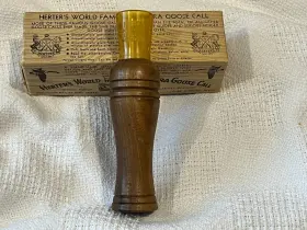 Ft71 Herters C377 Yellow Stopper No. 377 Numara Goose Call Boxed With Calling Manual