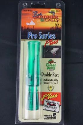 Hunters Sepcialties 021291080472 Buck Gardner Pro Series Plus Double Reed Green Wing Teal Duck Call Vintage New
