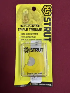 05901 Hunters Specialties H.s. Strut Premium Flex Triple Trauma Diaphragm Mouth Call 05901 Hunters Specialties H.s. Strut Premium Flex Triple Trauma Diaphragm Mouth Call