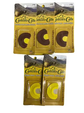 70181 Hunters Specialties V2 5 Pk Carltons Double Reed Premium Flex Elk Diaphragm Call Byhunters