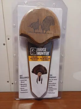 Bp141207 Hunters Specialties Ridge Hunter Three Beard Mounting Solid Oak Wood Plaque/brass Nameplate New Bp141207 Hunters Specialties Ridge Hunter Three Beard Mounting Solid Oak Wood Plaque/brass Nameplate New