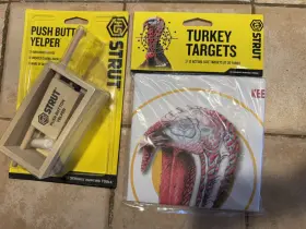 Hs-str-07056 Hunters Specialties Hs Strut Push Button Yelper Turkey Hunting Game Call Plus 12 Targets New Hs-str-07056 Hunters Specialties Hs Strut Push Button Yelper Turkey Hunting Game Call Plus 12 Targets New